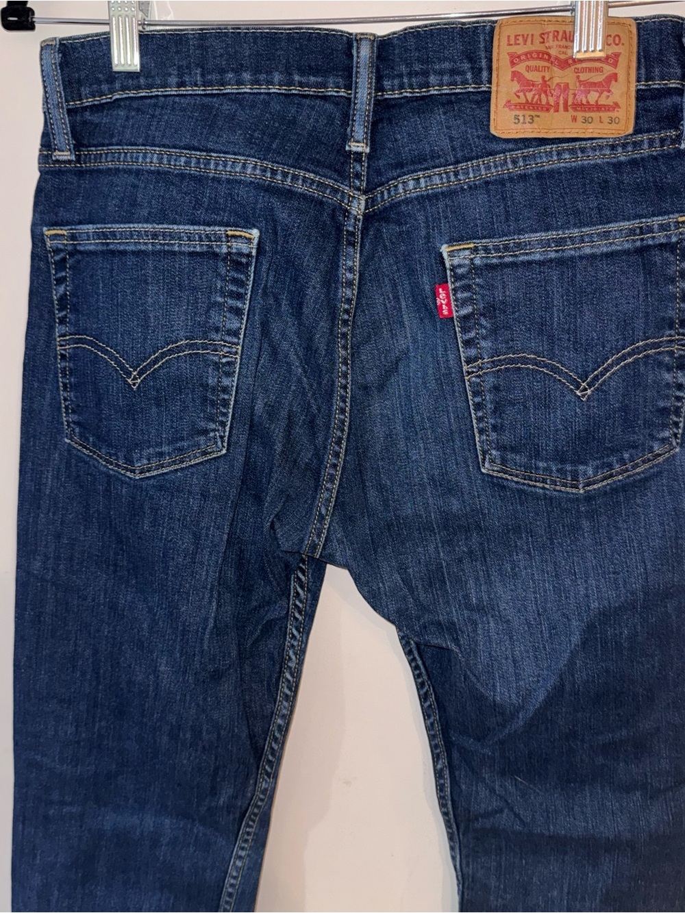 Levi's Men's Dark Blue Straight Jeans - 513 Fit 30x30
